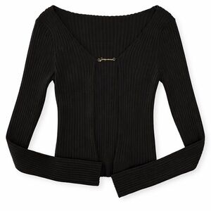 Jacquemus logo plaque long sleeve cardigan